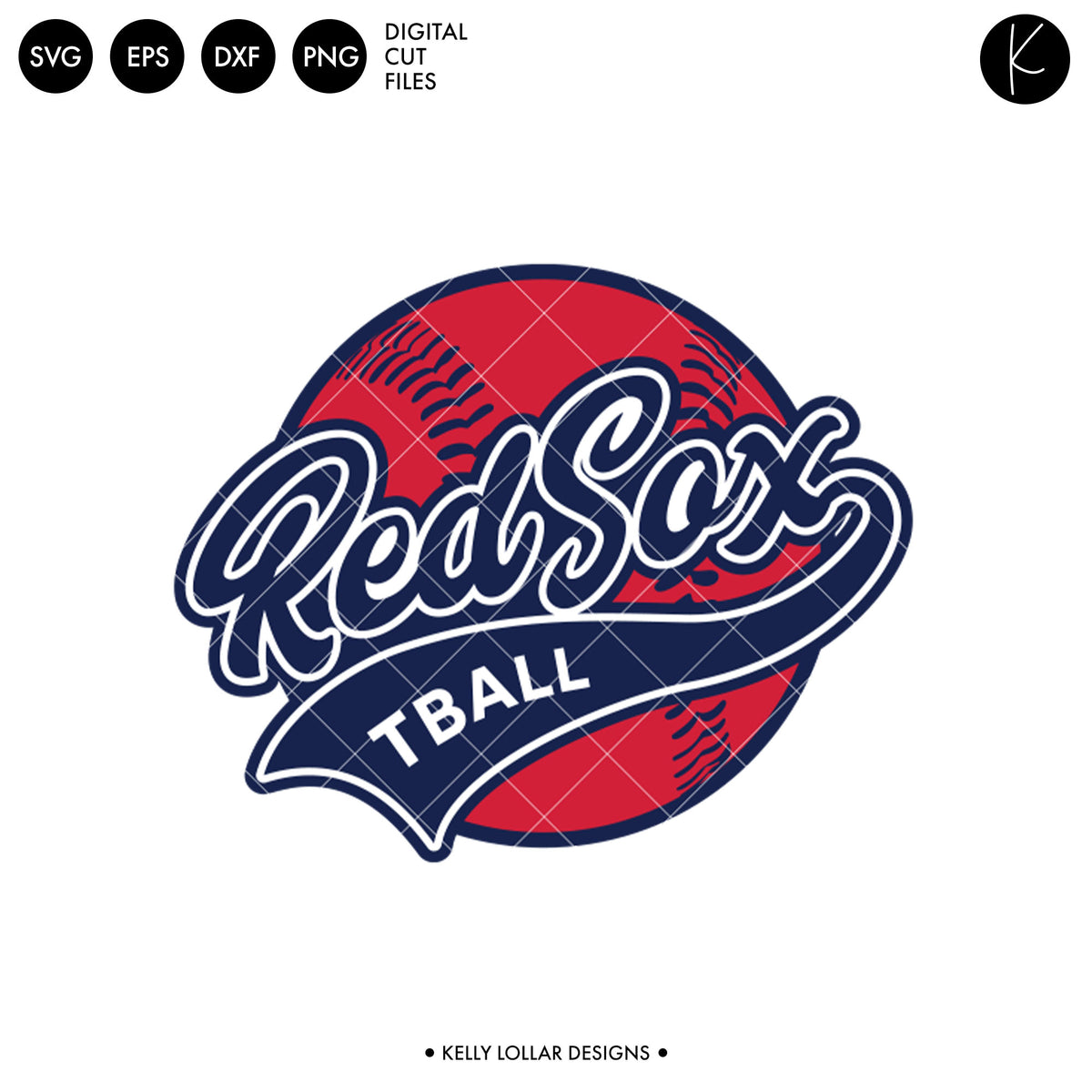 Red Sox Tball Athletic Script | SVG DXF EPS PNG Cut Files