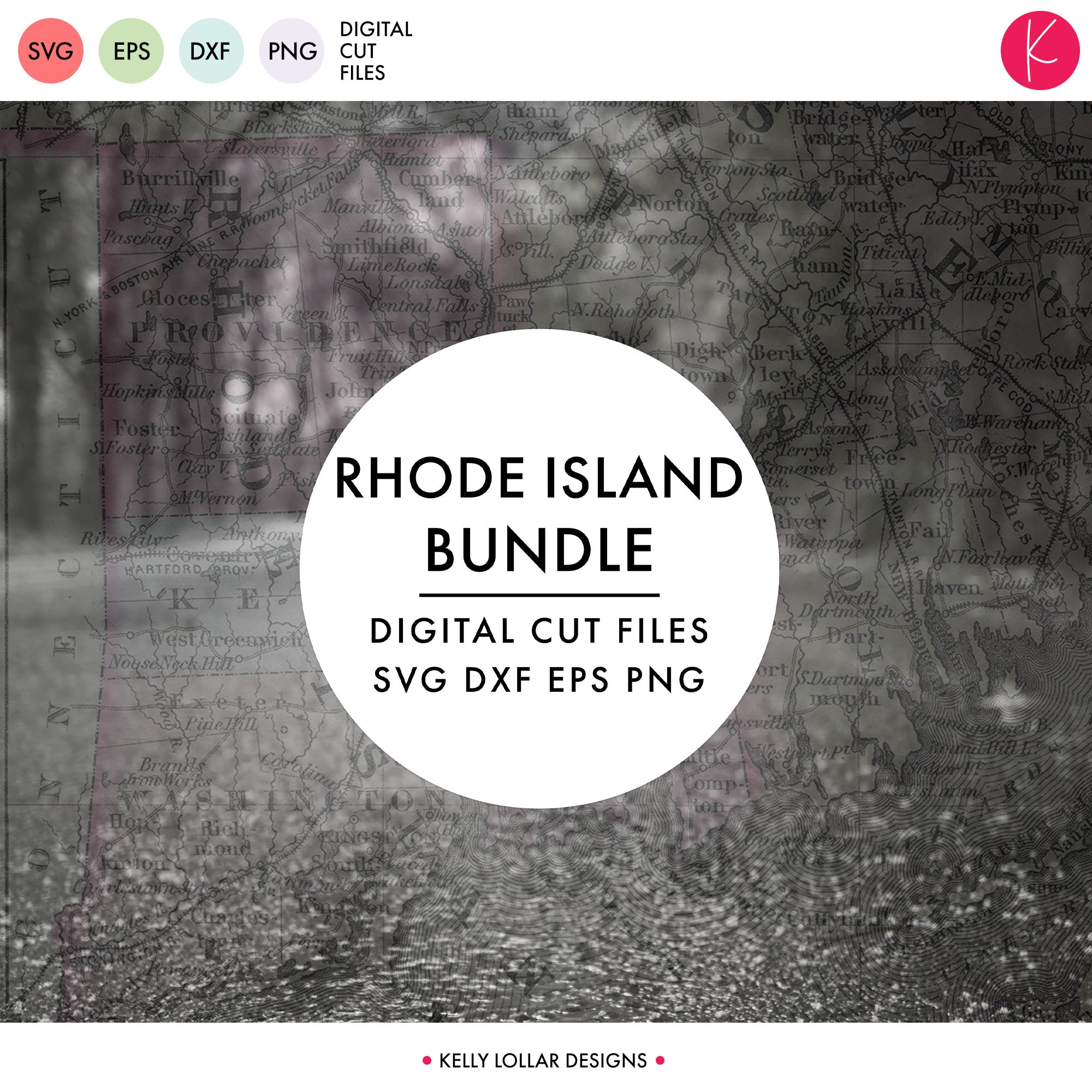Rhode Island State Bundle | SVG DXF EPS PNG Cut Files