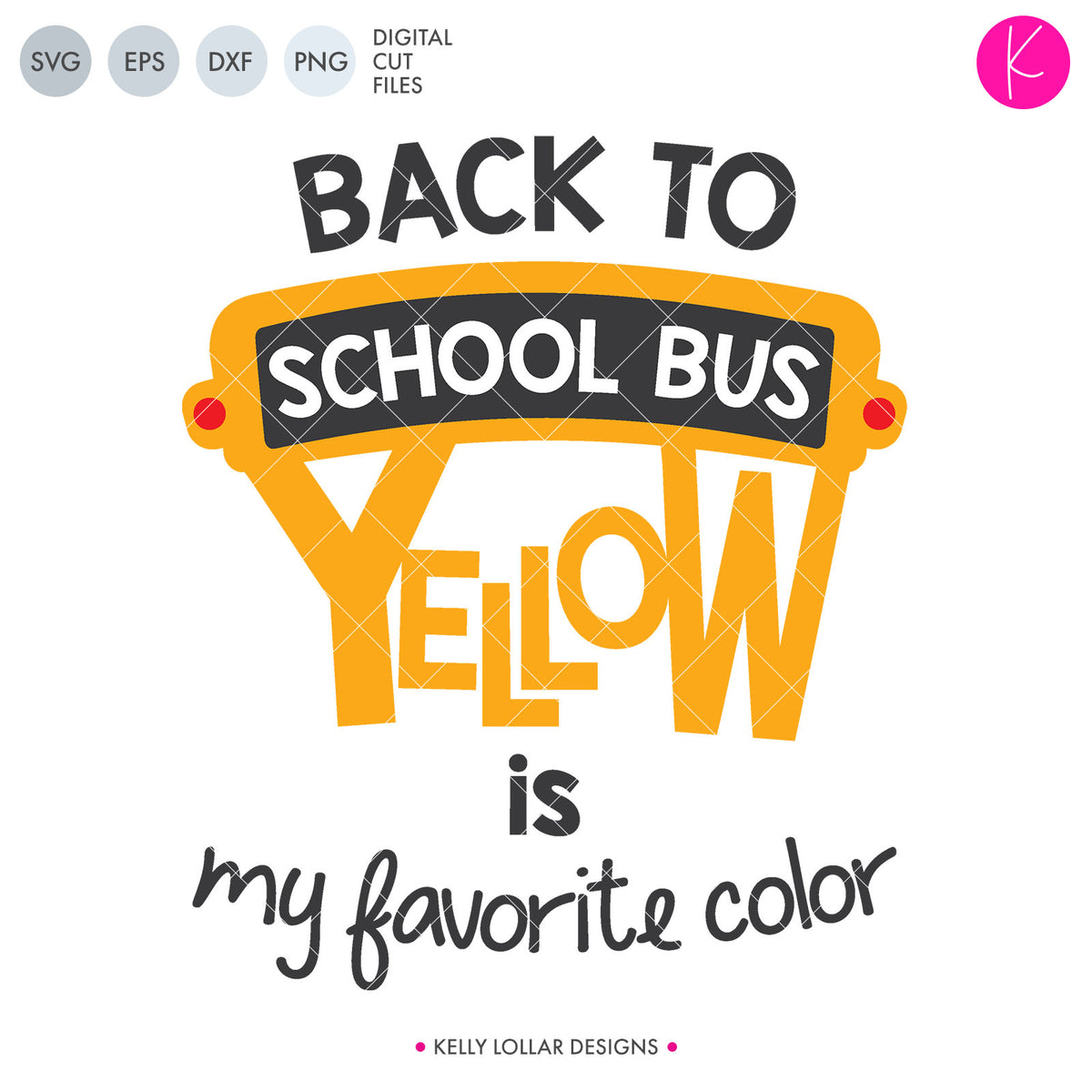 School Bus Yellow | SVG DXF EPS PNG Cut Files