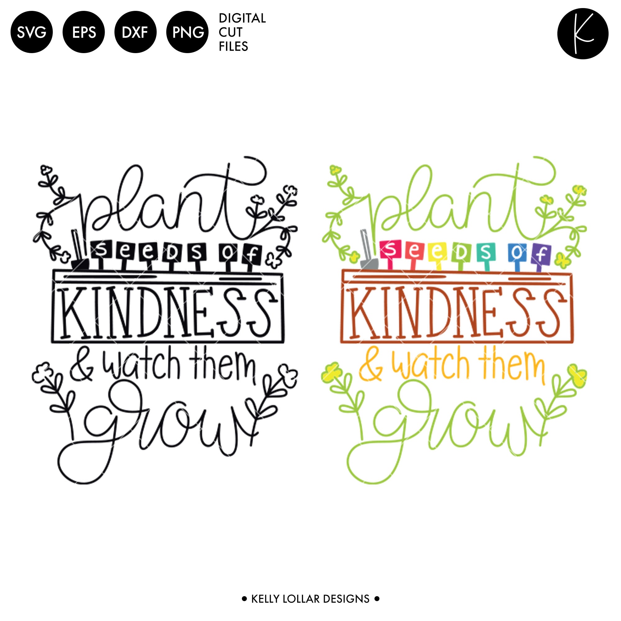 plant seeds of kindness Plant Seeds of Kindness | SVG DXF EPS PNG Cut Files
