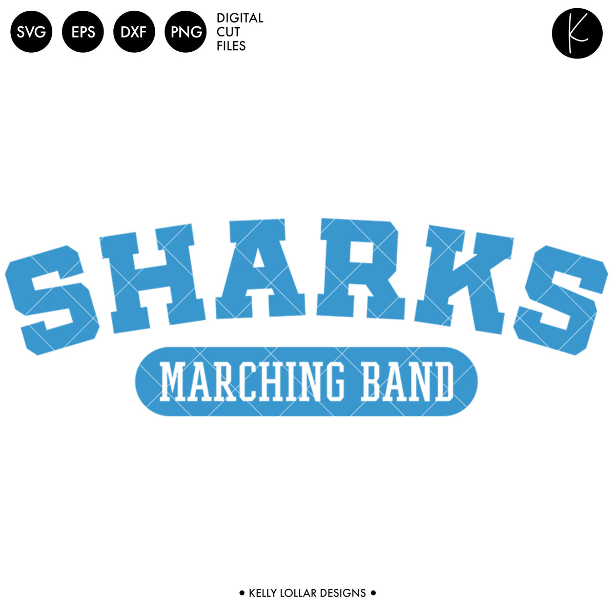 Sharks Band Bundle | SVG DXF EPS PNG Cut Files