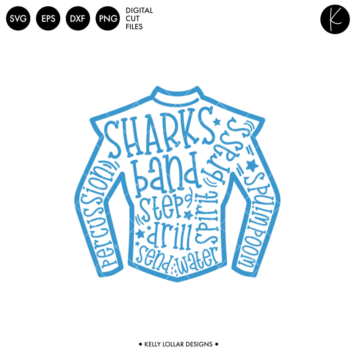 Sharks Band Bundle | SVG DXF EPS PNG Cut Files