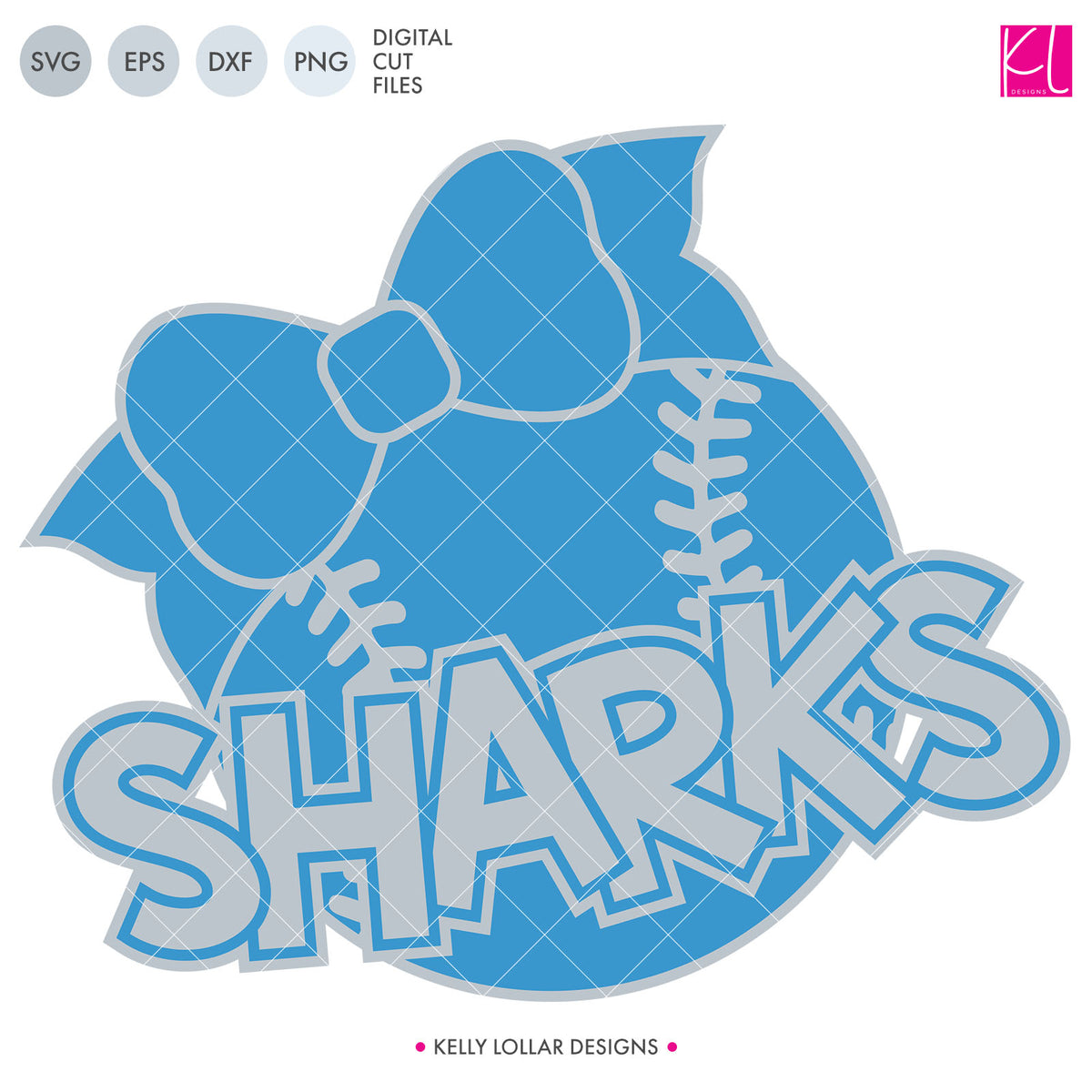 Sharks Baseball &amp; Softball Bundle | SVG DXF EPS PNG Cut Files