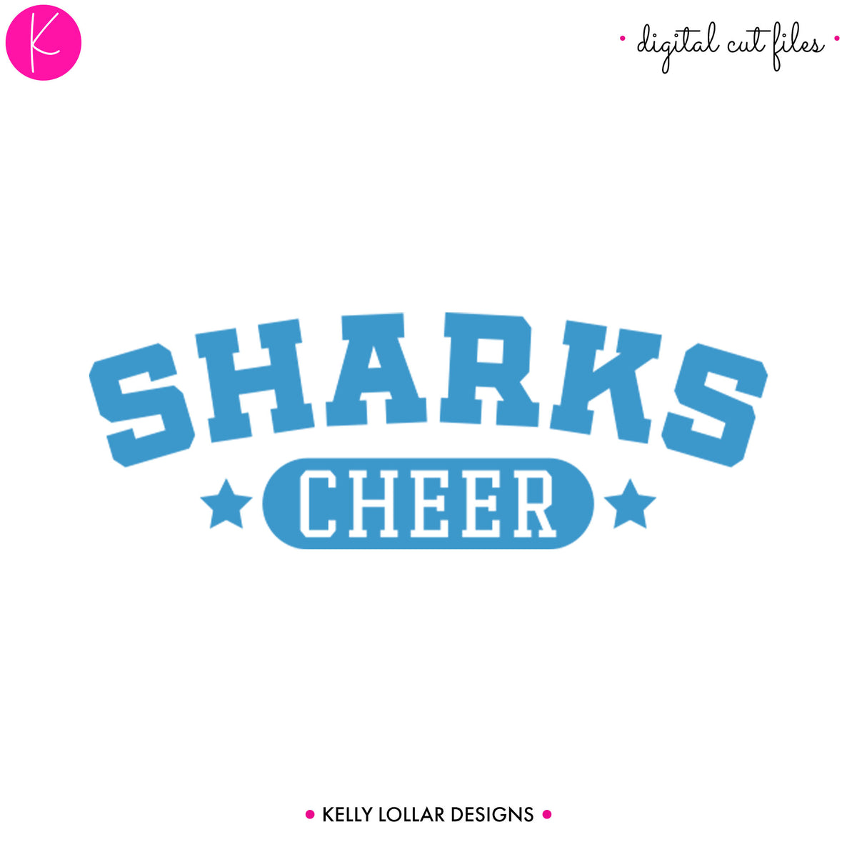 Sharks Cheer Bundle | SVG DXF EPS PNG Cut Files
