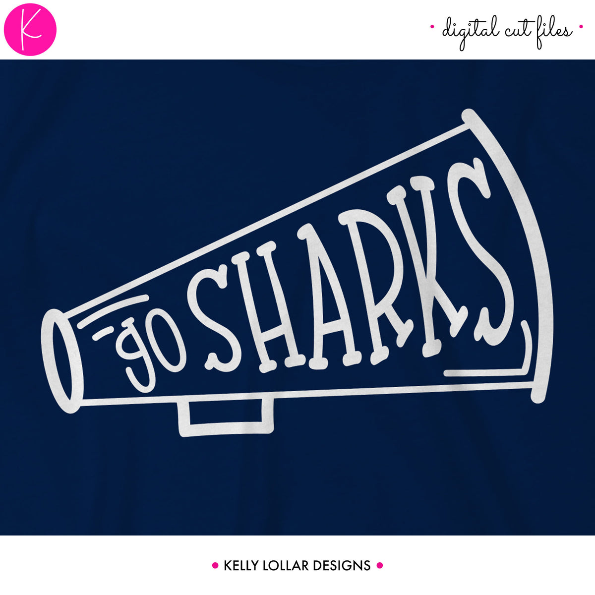 Sharks Cheer Bundle | SVG DXF EPS PNG Cut Files