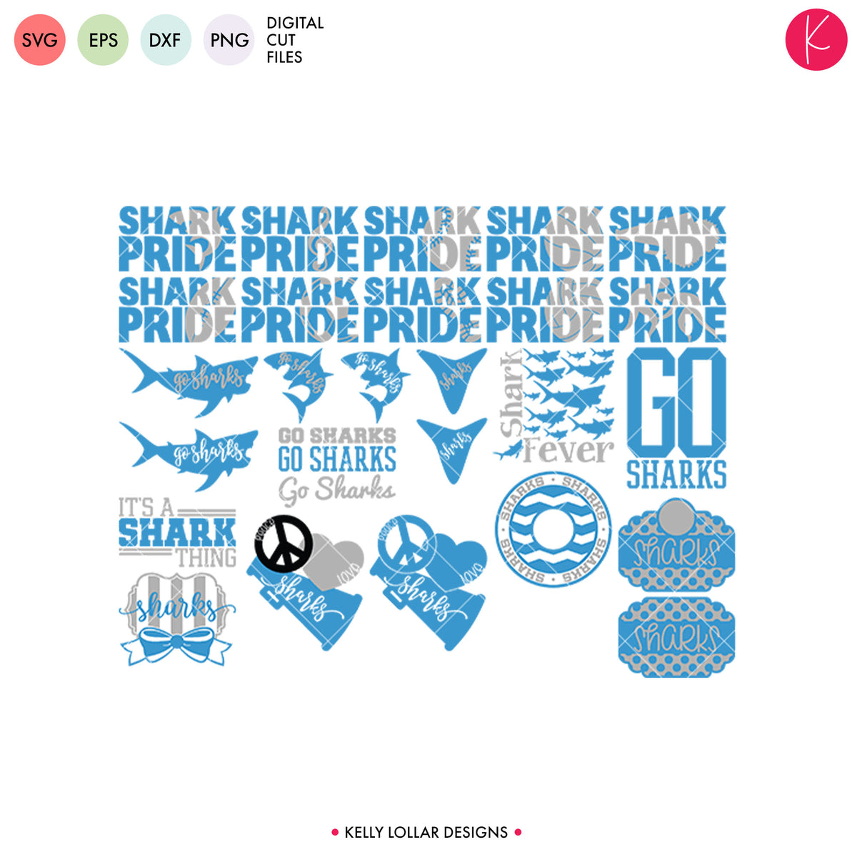 Sharks Everything Spirit Bundle | SVG DXF EPS PNG Cut Files
