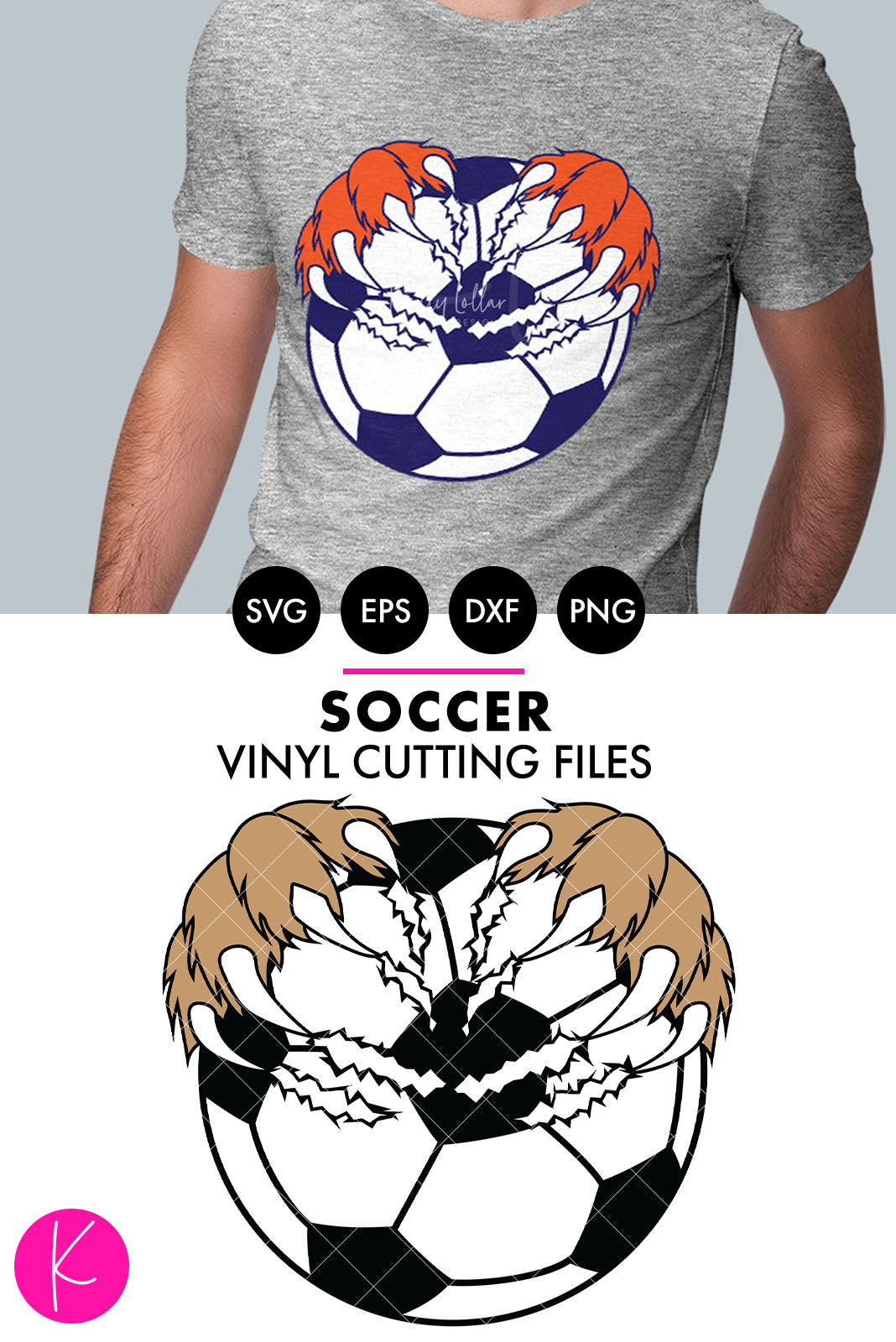 Soccer Ball with Claws | SVG DXF EPS PNG Cut Files