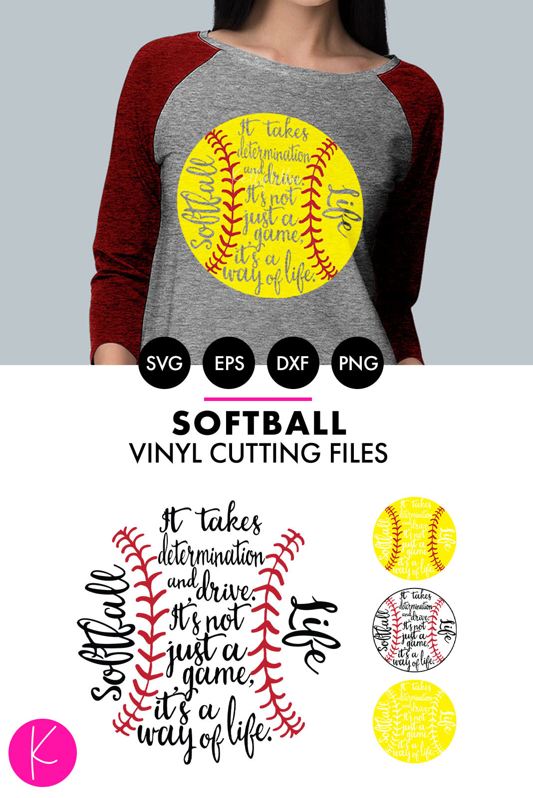 Softball Life | SVG DXF EPS PNG Cut Files