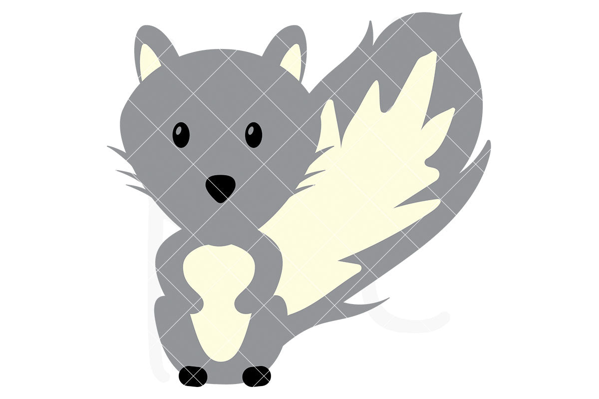 Squirrel svg file with 3 layers - also part of the Woodland Animal svg bundle
