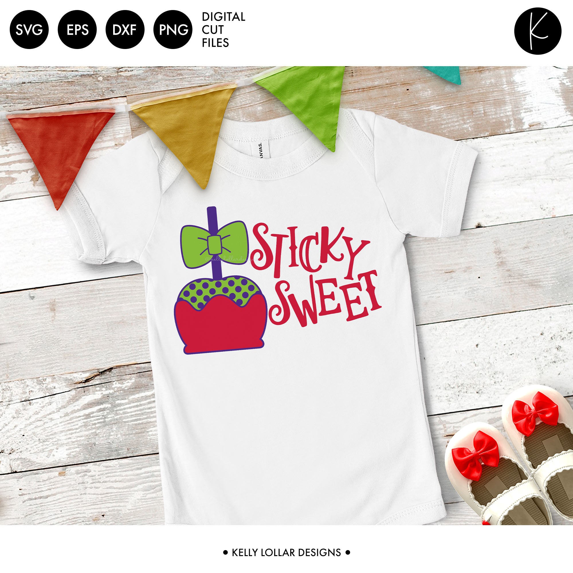 Sweet Sticky Vector Sticky Sweet Quote | SVG DXF EPS PNG Cut Files - Kelly Lollar Designs