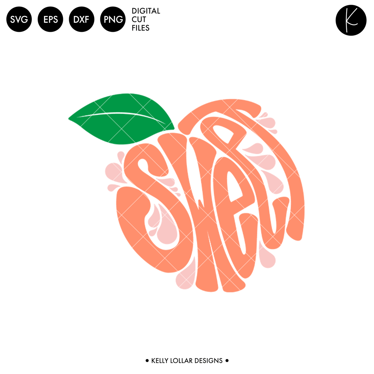 Sweet Peach | SVG DXF EPS PNG Cut Files