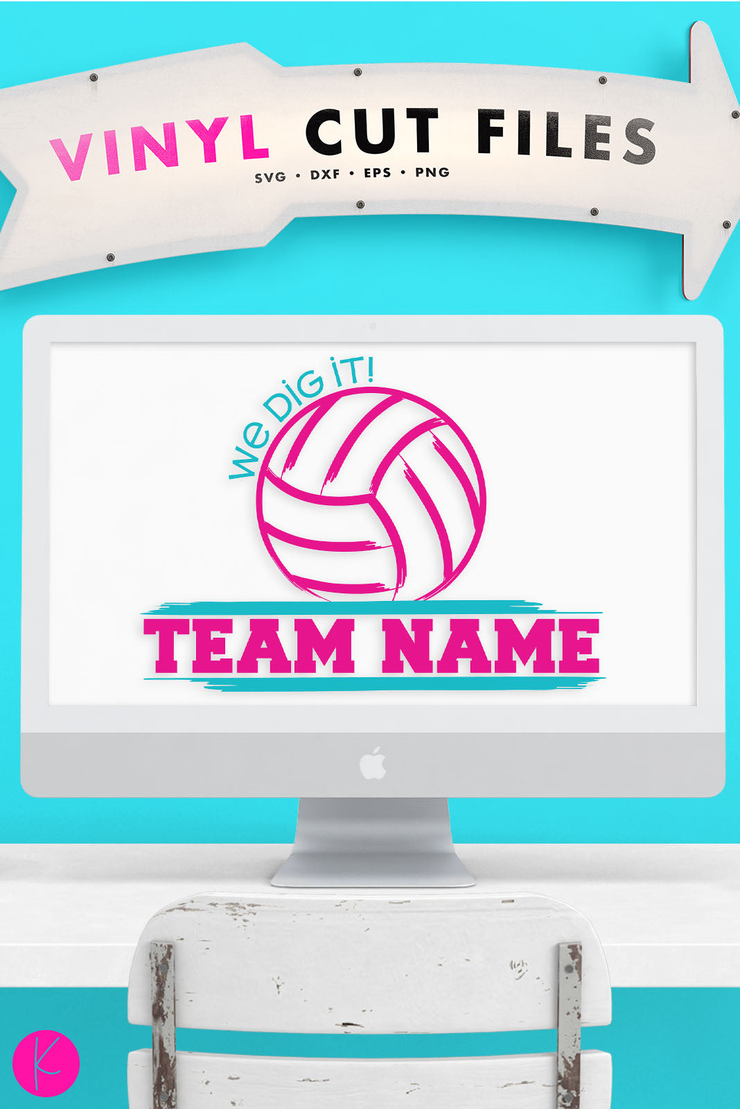 Volleyball Team | SVG DXF EPS PNG Cut Files