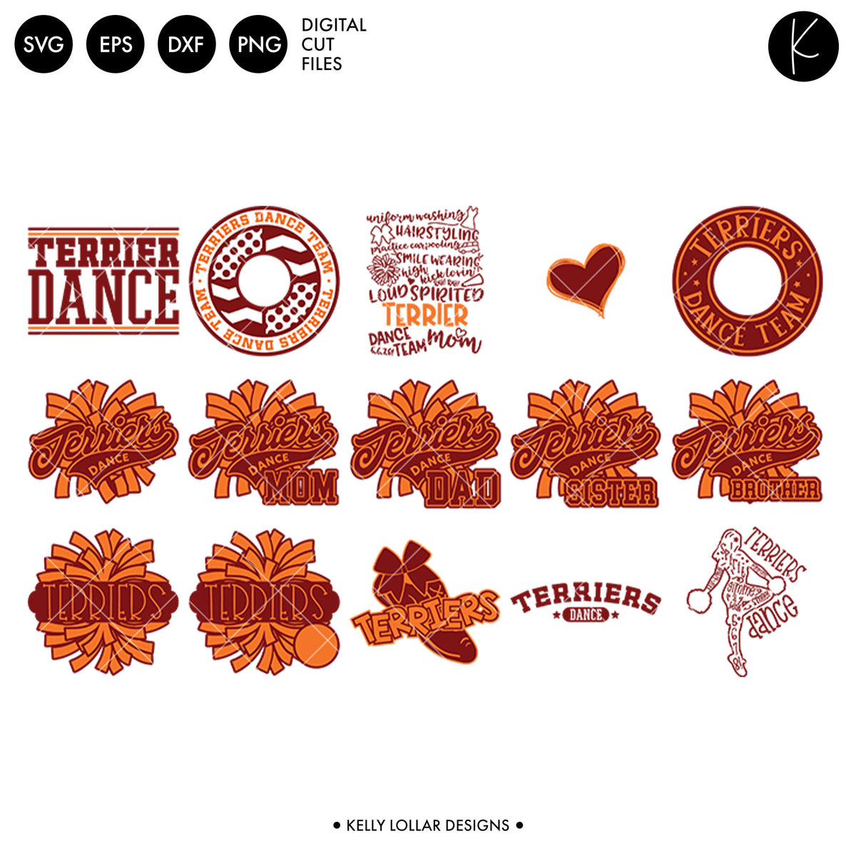 Terriers Dance Bundle | SVG DXF EPS PNG Cut Files