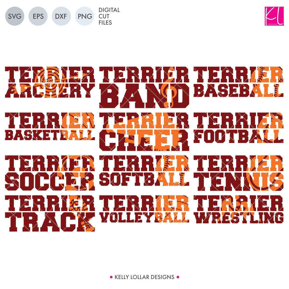 Terriers Sports Pack | SVG DXF EPS PNG Cut Files