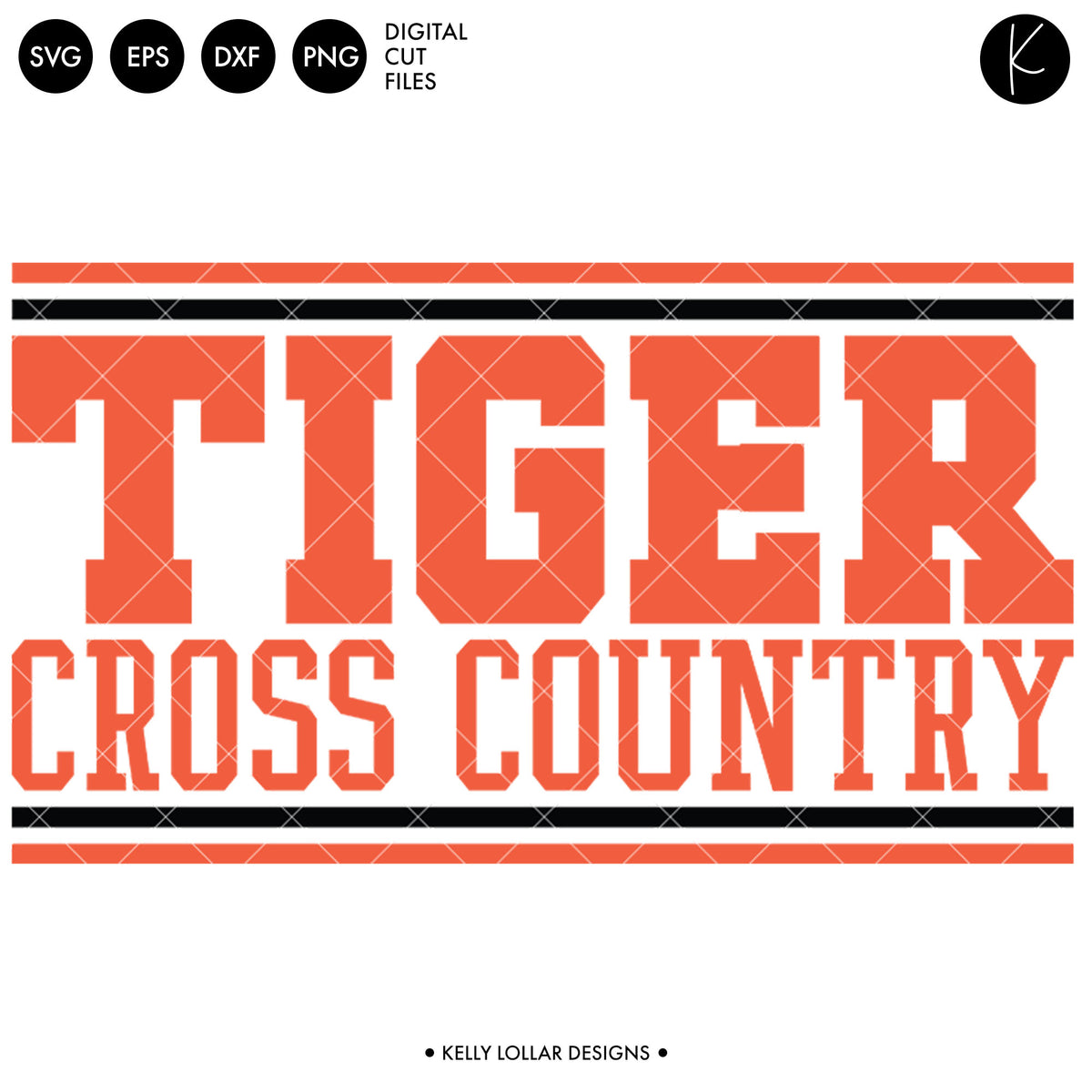 Tigers Cross Country Bundle | SVG DXF EPS PNG Cut Files