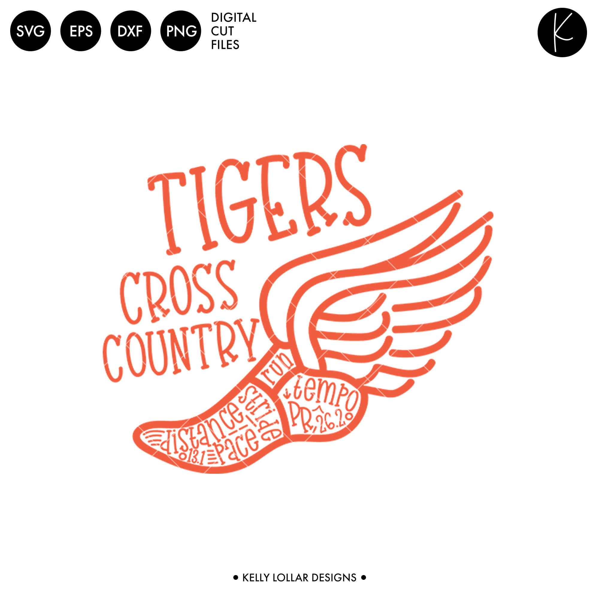 Tigers Cross Country Bundle | SVG DXF EPS PNG Cut Files