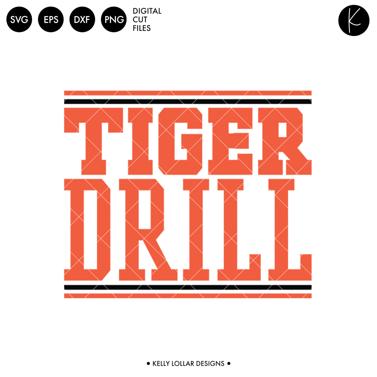 Tigers Drill Bundle | SVG DXF EPS PNG Cut Files