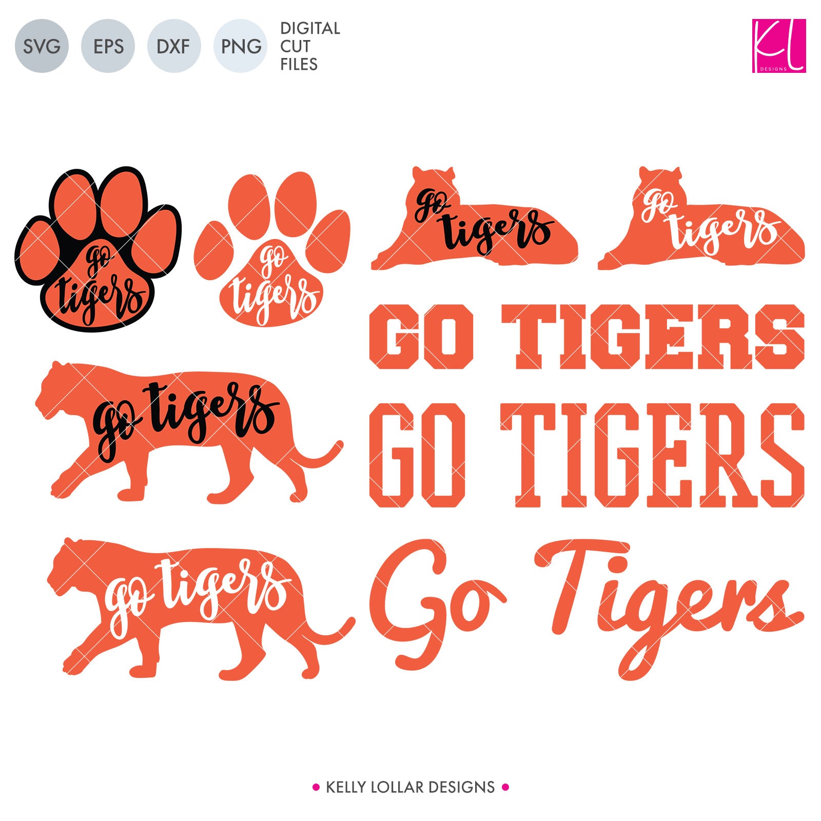 Tigers Mascot Bundle Graphic by kellylollar · Creative Fabrica