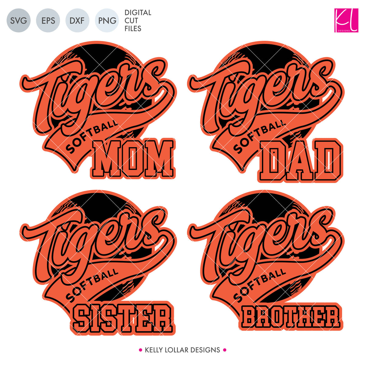 Tigers Baseball &amp; Softball Bundle | SVG DXF EPS PNG Cut Files