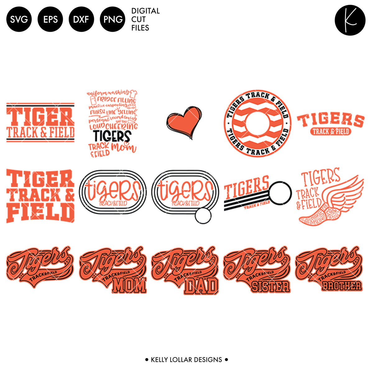 Tigers Everything Spirit Bundle | SVG DXF EPS PNG Cut Files