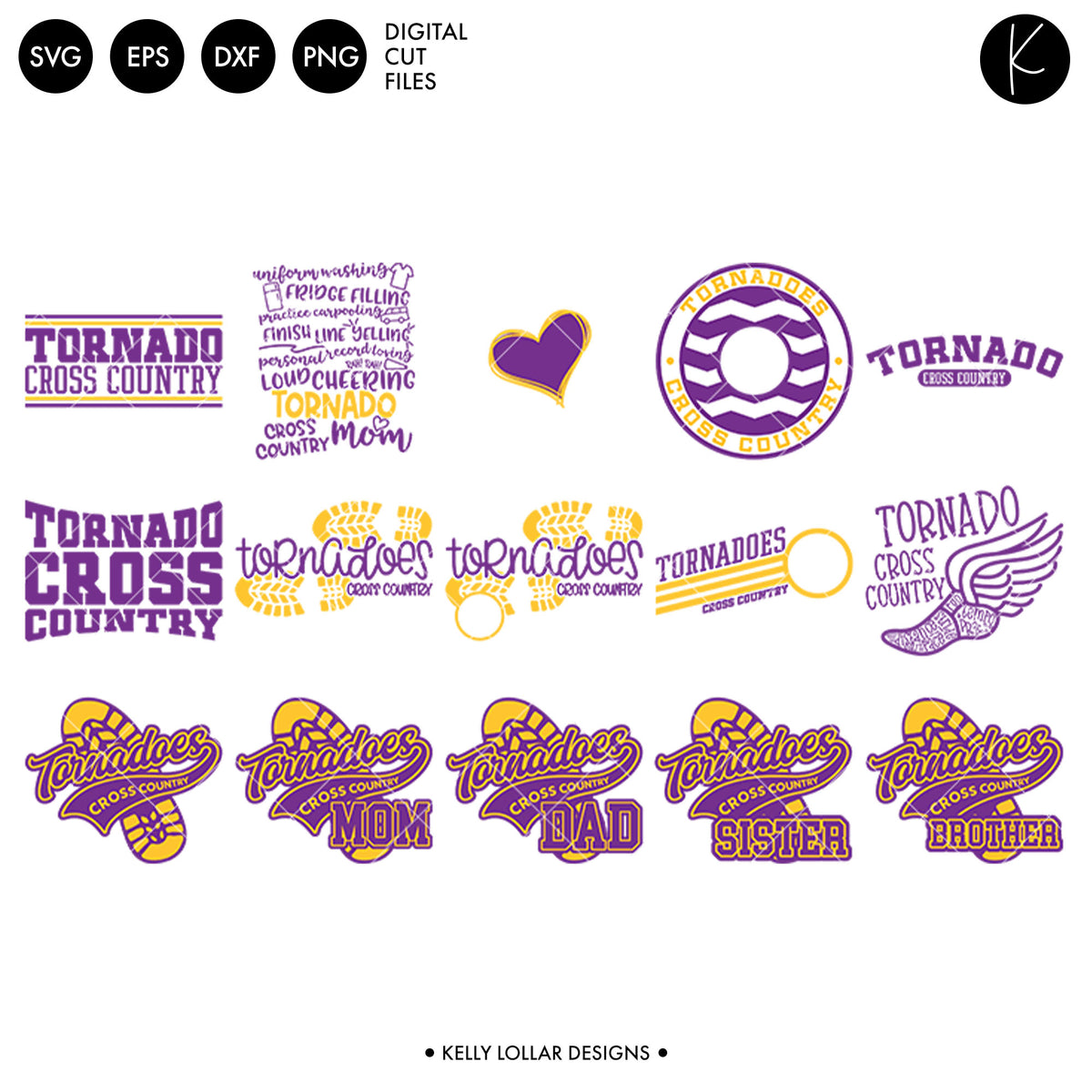 Tornadoes Cross Country Bundle | SVG DXF EPS PNG Cut Files
