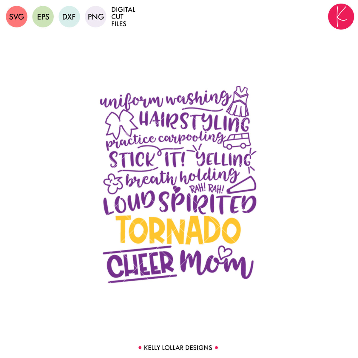 Tornadoes Cheer Bundle | SVG DXF EPS PNG Cut Files