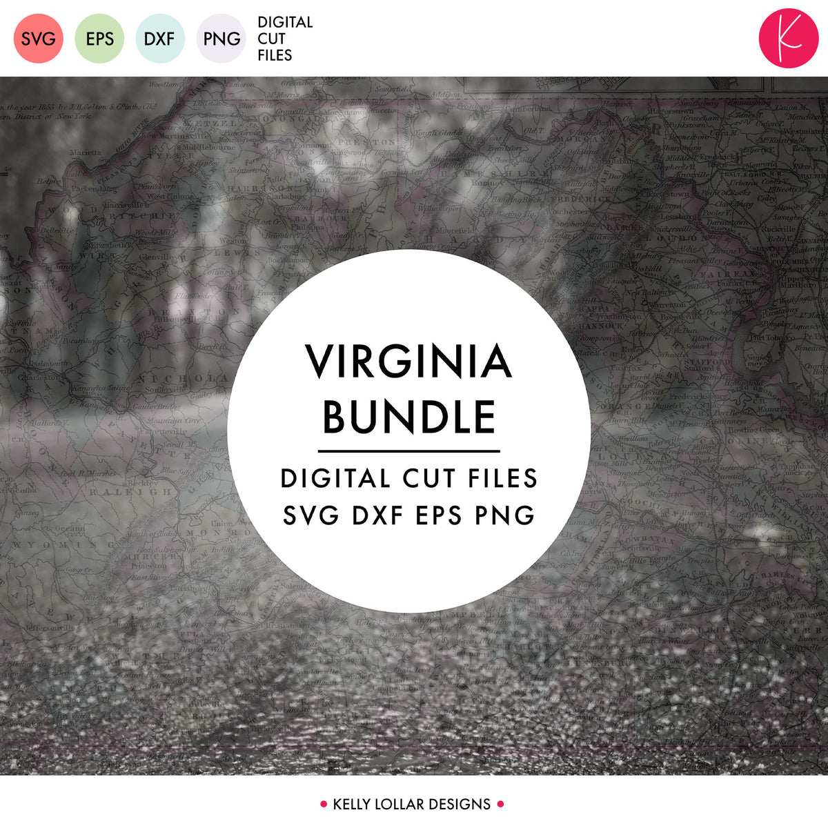 Virginia State Bundle | SVG DXF EPS PNG Cut Files