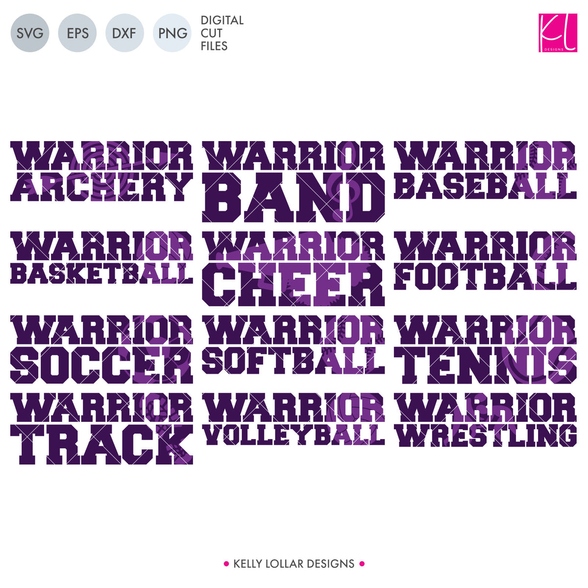 Warriors Sports Pack | SVG DXF EPS PNG Cut Files