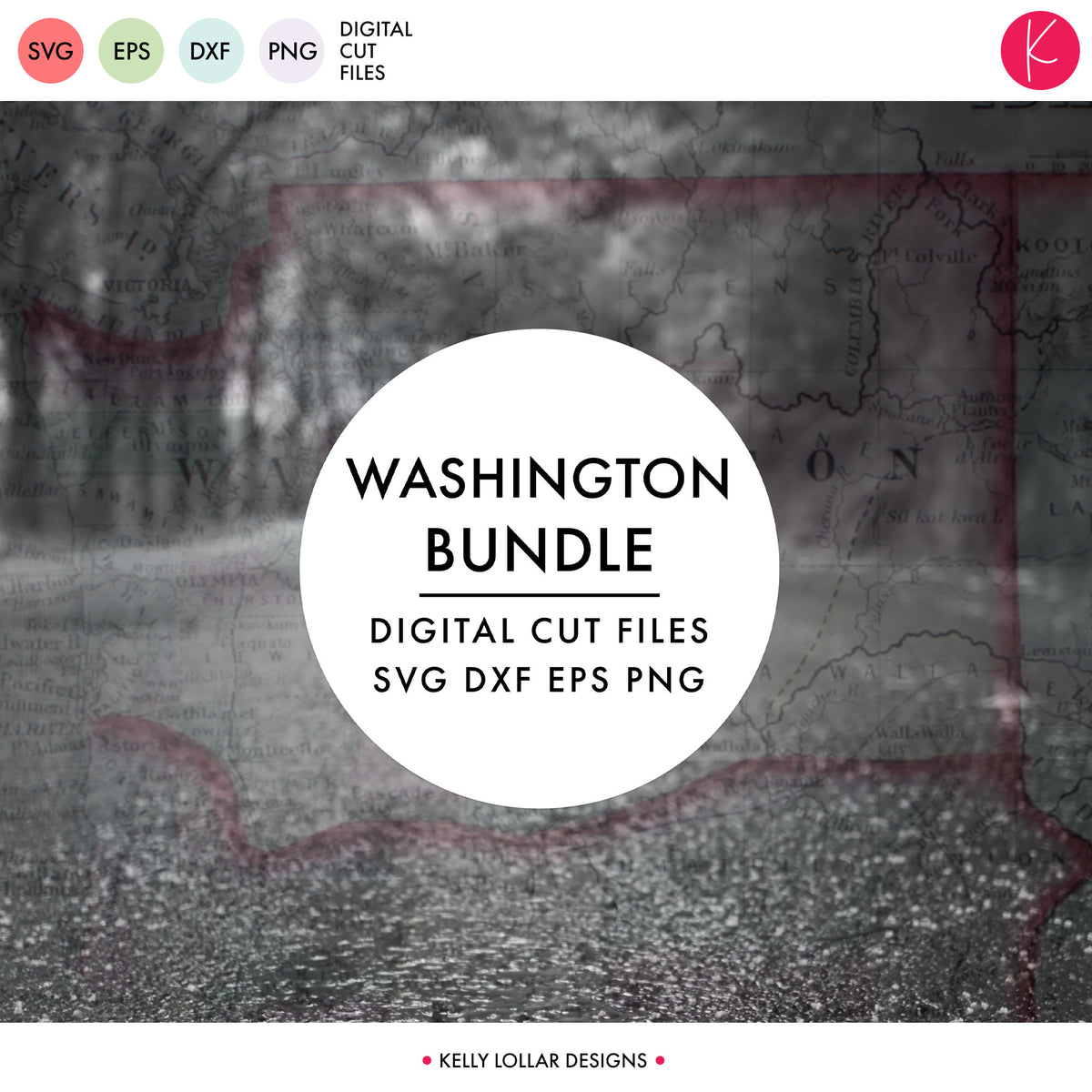 Washington State Bundle | SVG DXF EPS PNG Cut Files