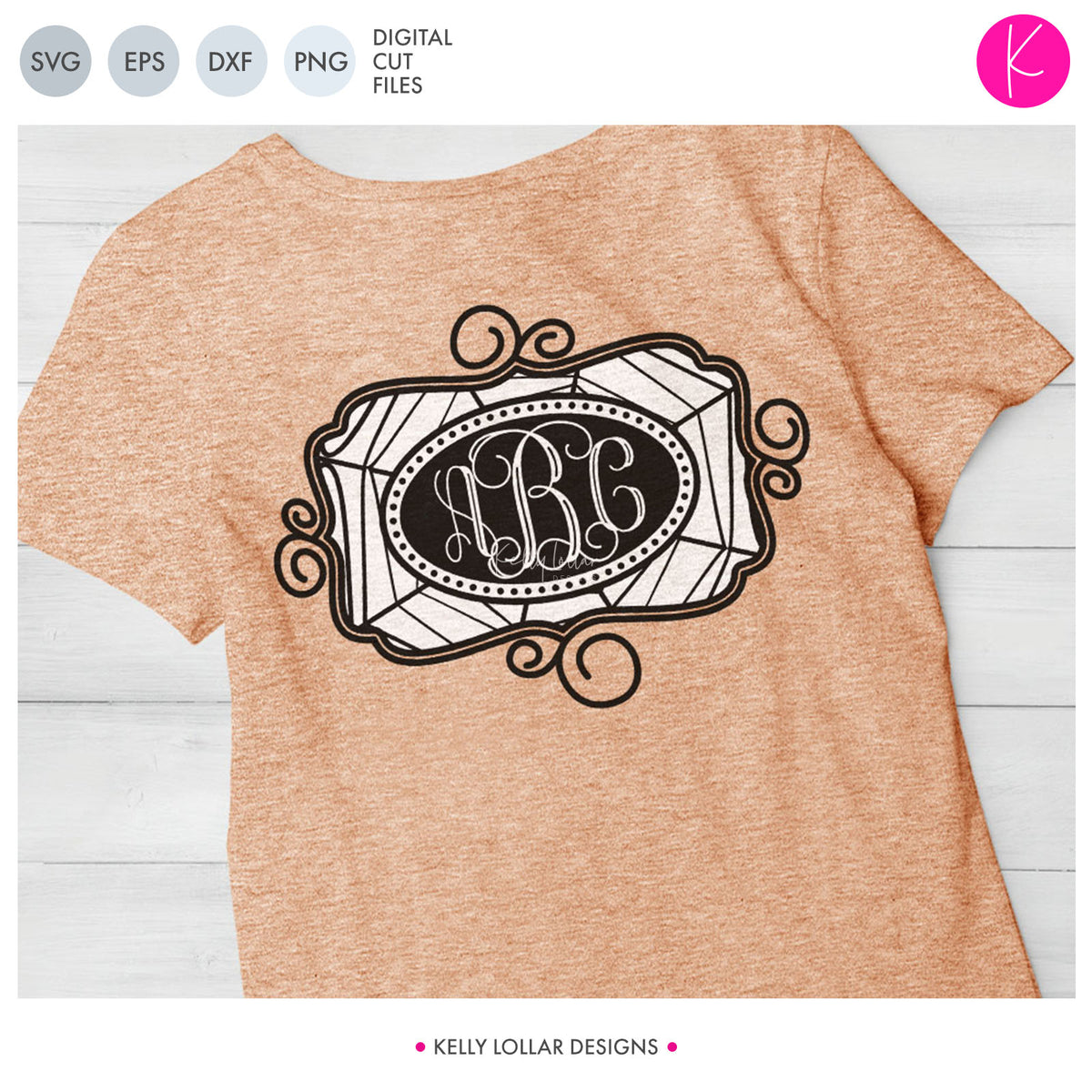 Web Oval Monogram | SVG DXF EPS PNG Cut Files