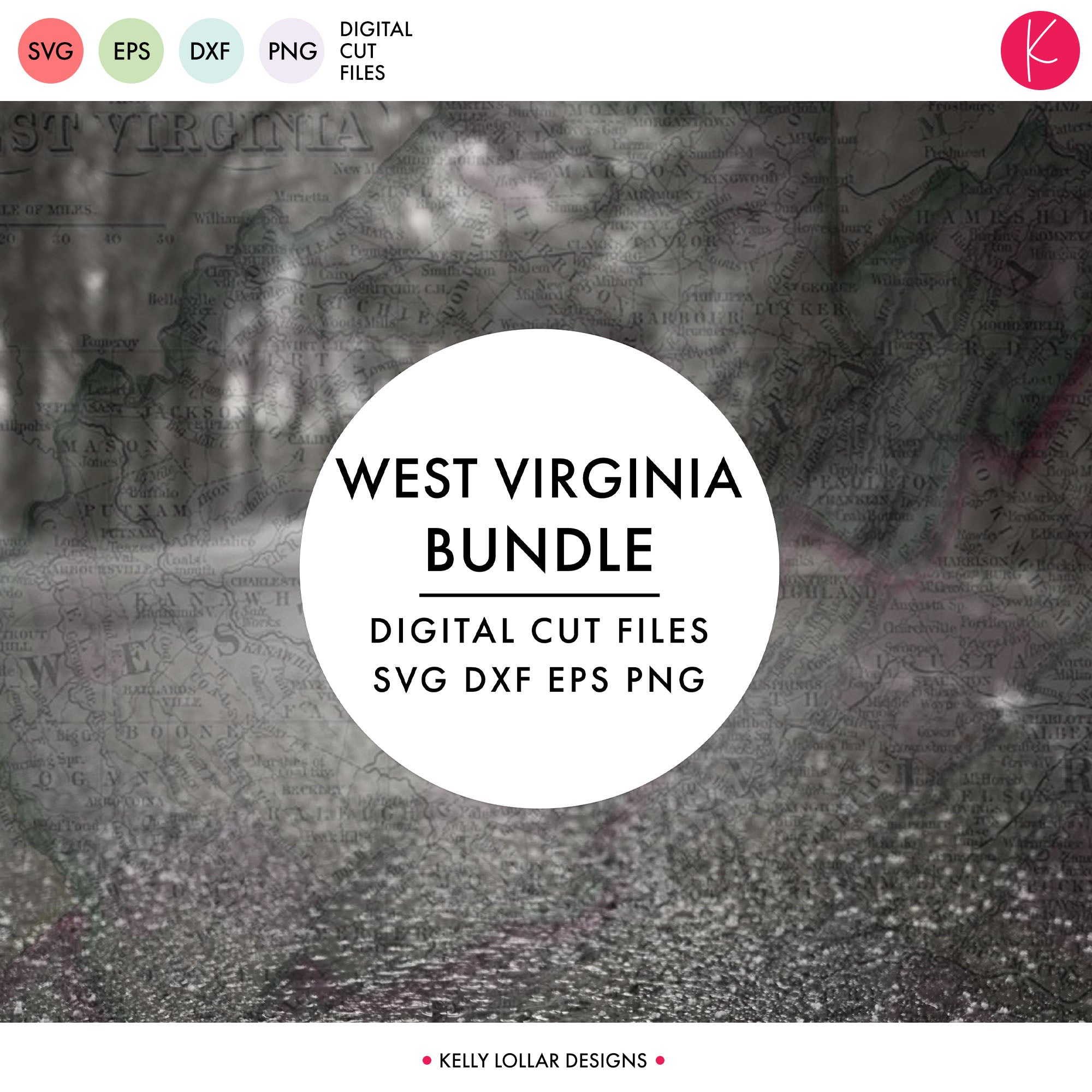West Virginia State Bundle | SVG DXF EPS PNG Cut Files