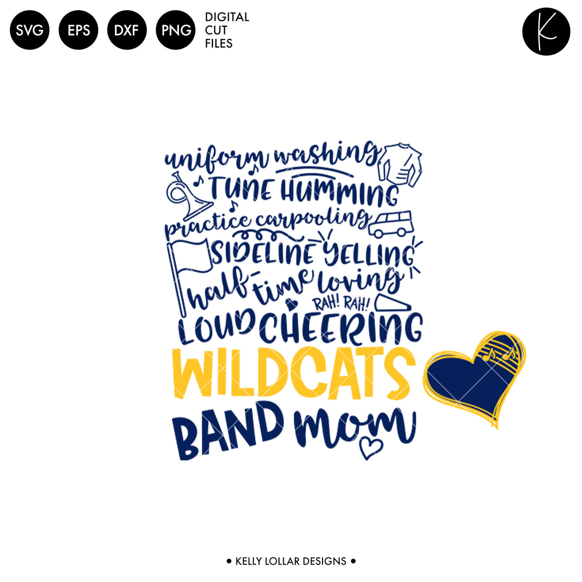 Wildcats Band Bundle | SVG DXF EPS PNG Cut Files