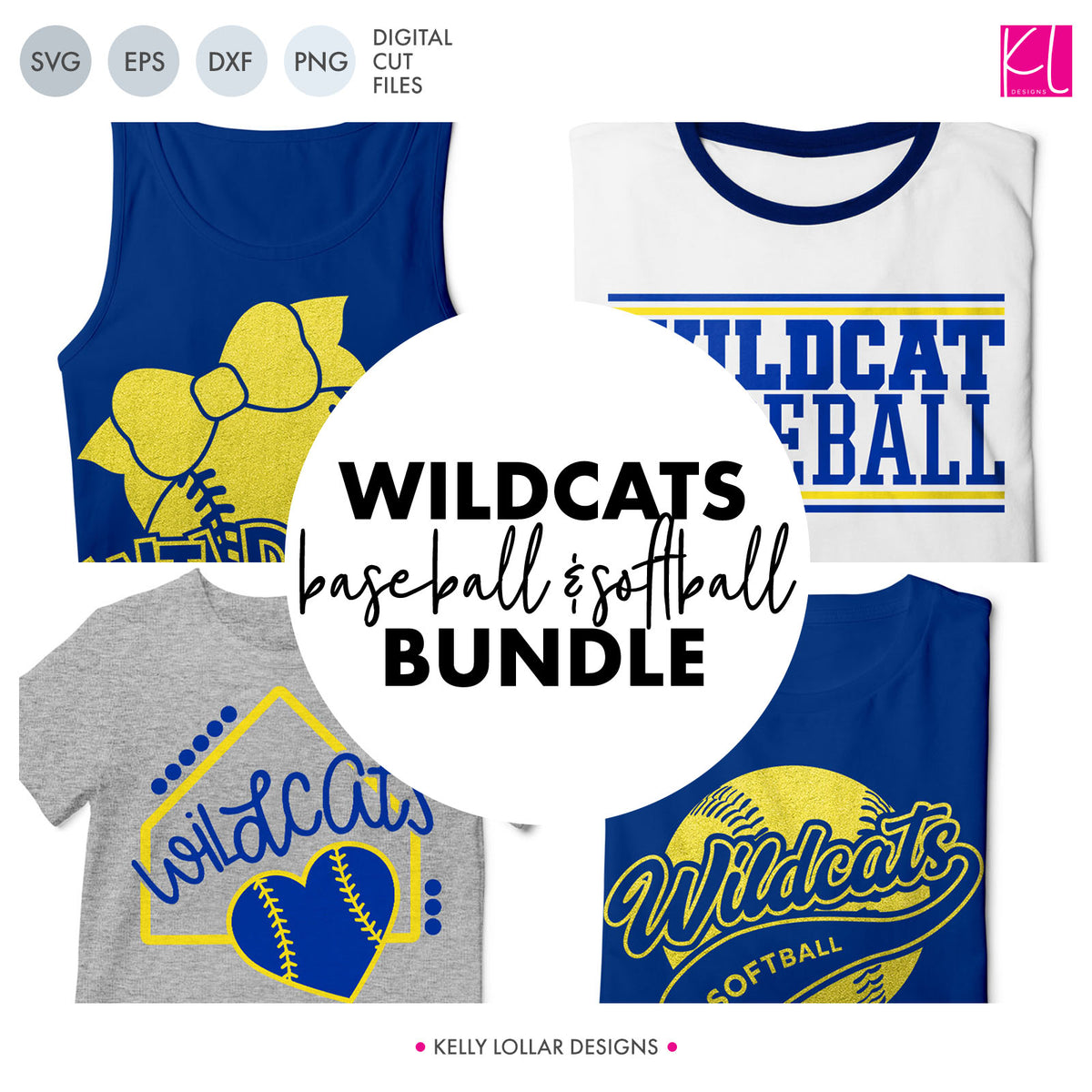 Wildcats Baseball &amp; Softball Bundle | SVG DXF EPS PNG Cut Files