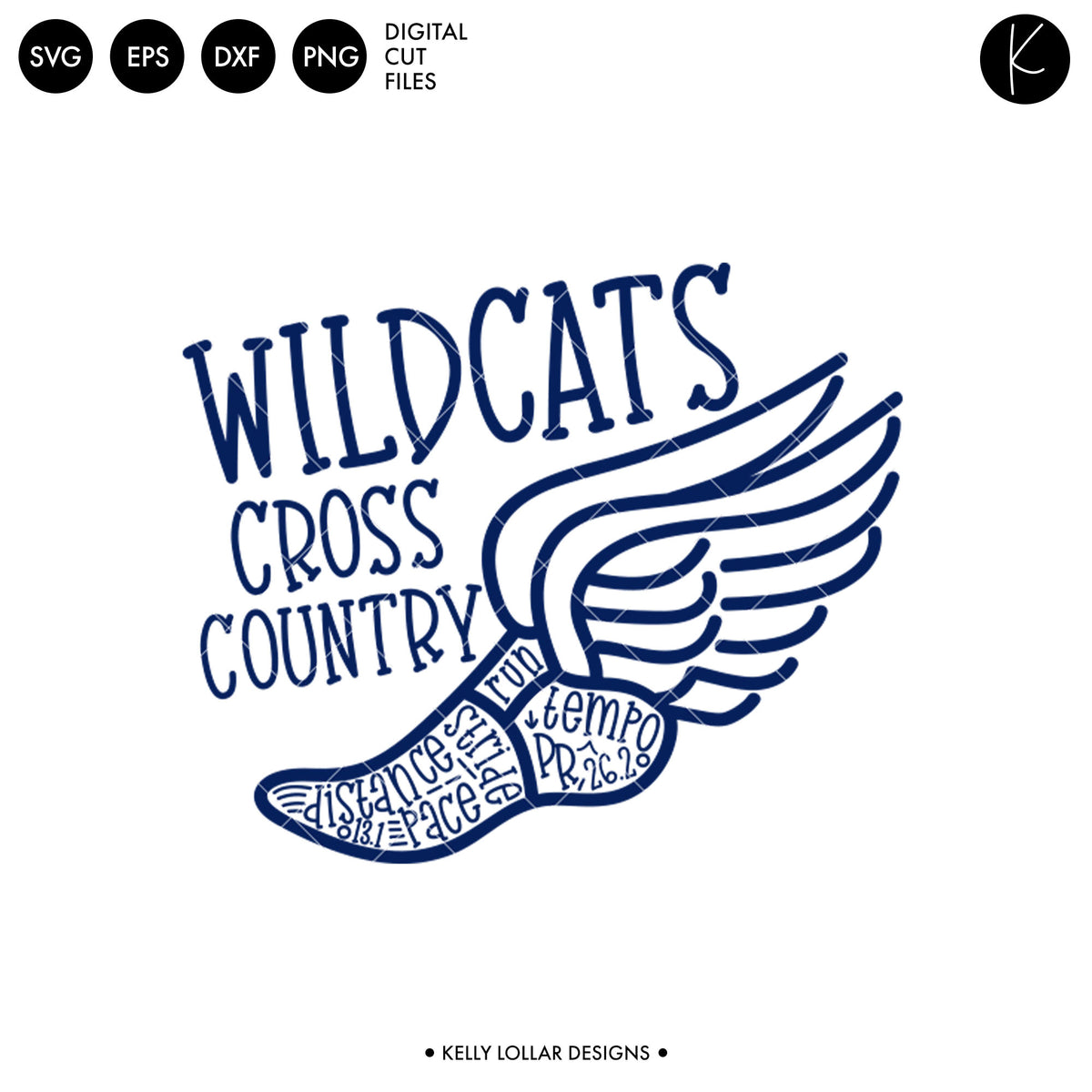 Wildcats Cross Country Bundle | SVG DXF EPS PNG Cut Files