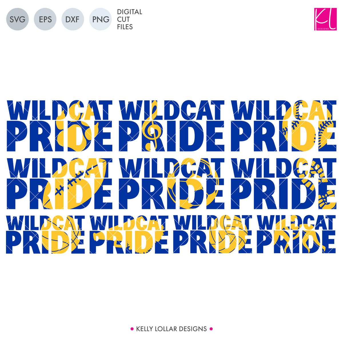 Wildcats Mascot Bundle | SVG DXF EPS PNG Cut Files