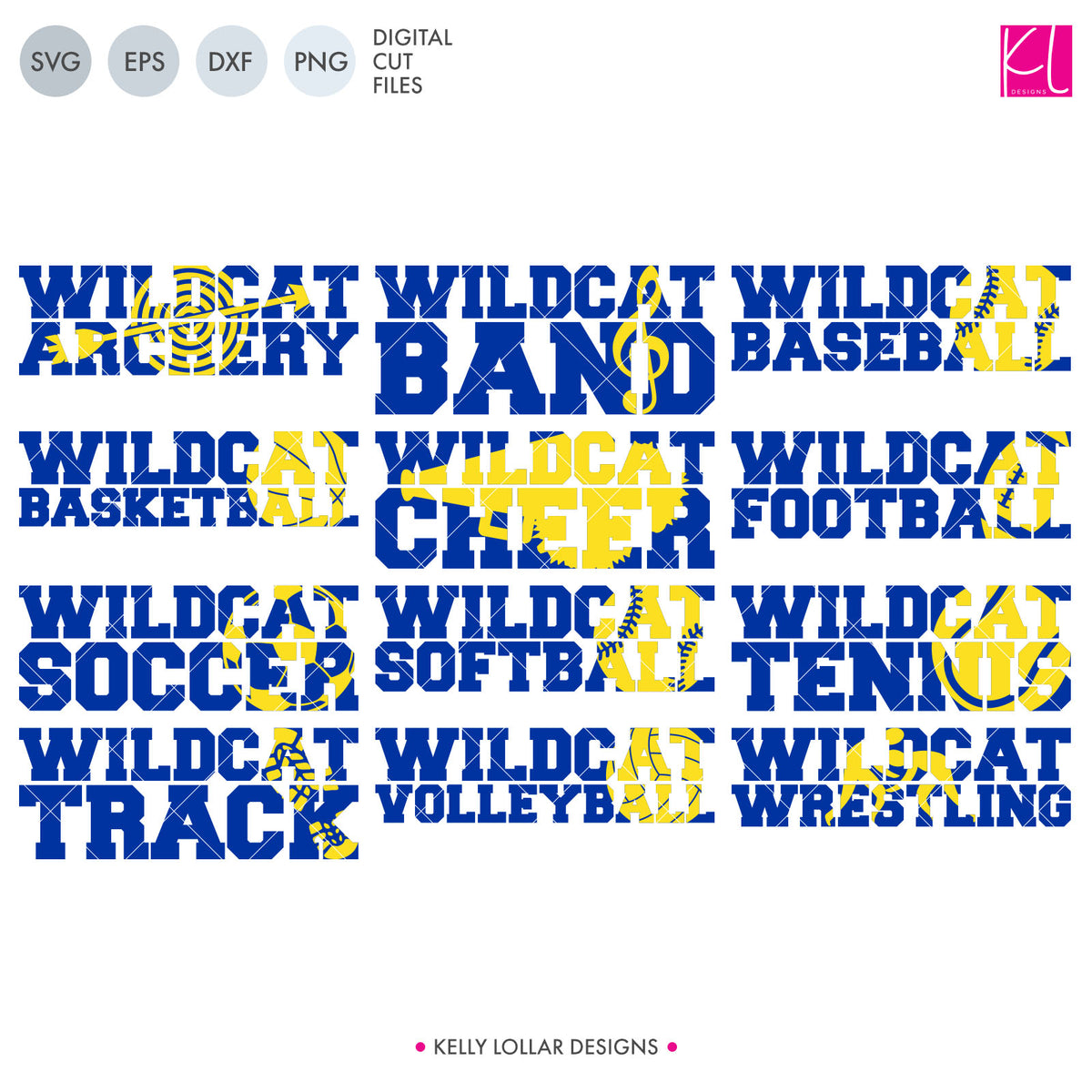 Wildcats Sports Pack | SVG DXF EPS PNG Cut Files