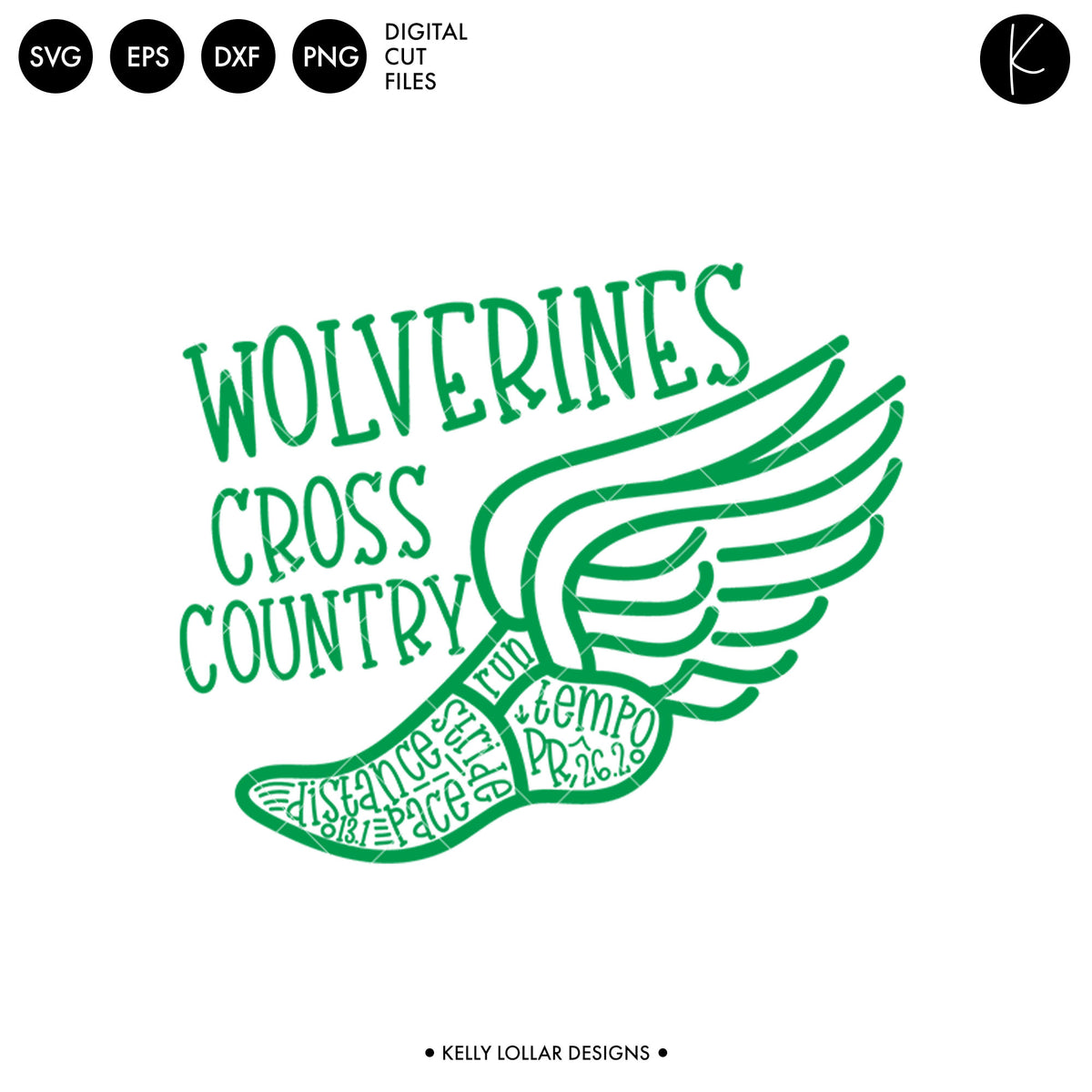 Wolverines Cross Country Bundle | SVG DXF EPS PNG Cut Files