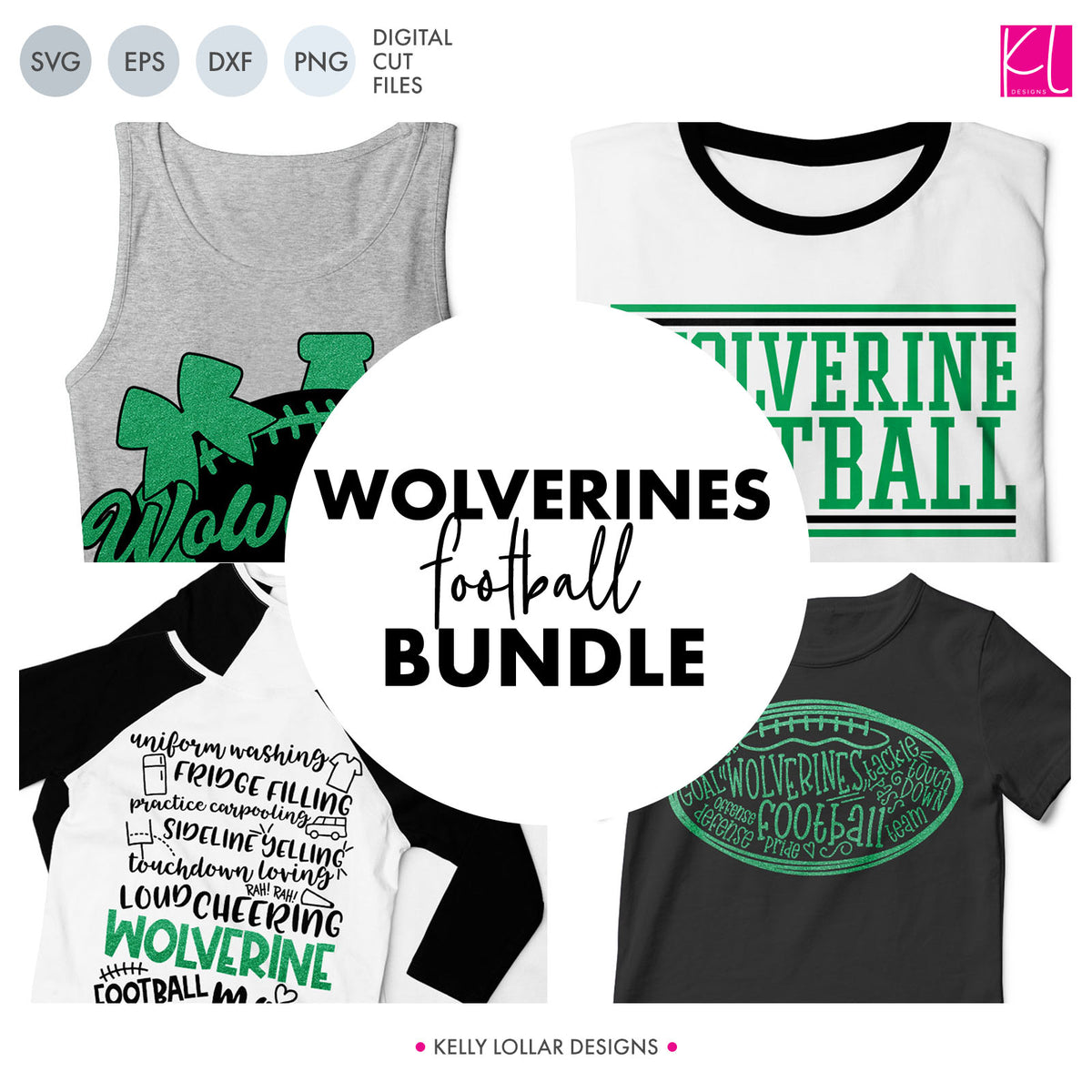 Wolverines Football Bundle | SVG DXF EPS PNG Cut Files