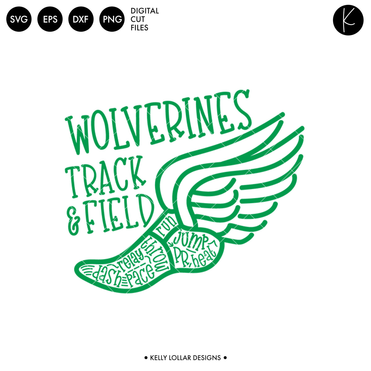 Wolverines Track &amp; Field Bundle | SVG DXF EPS PNG Cut Files