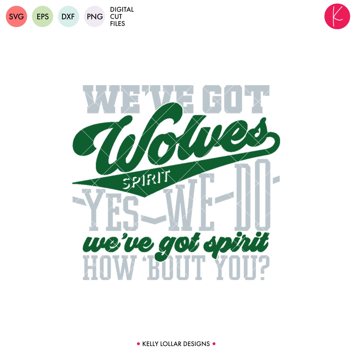Wolves Cheer Bundle | SVG DXF EPS PNG Cut Files