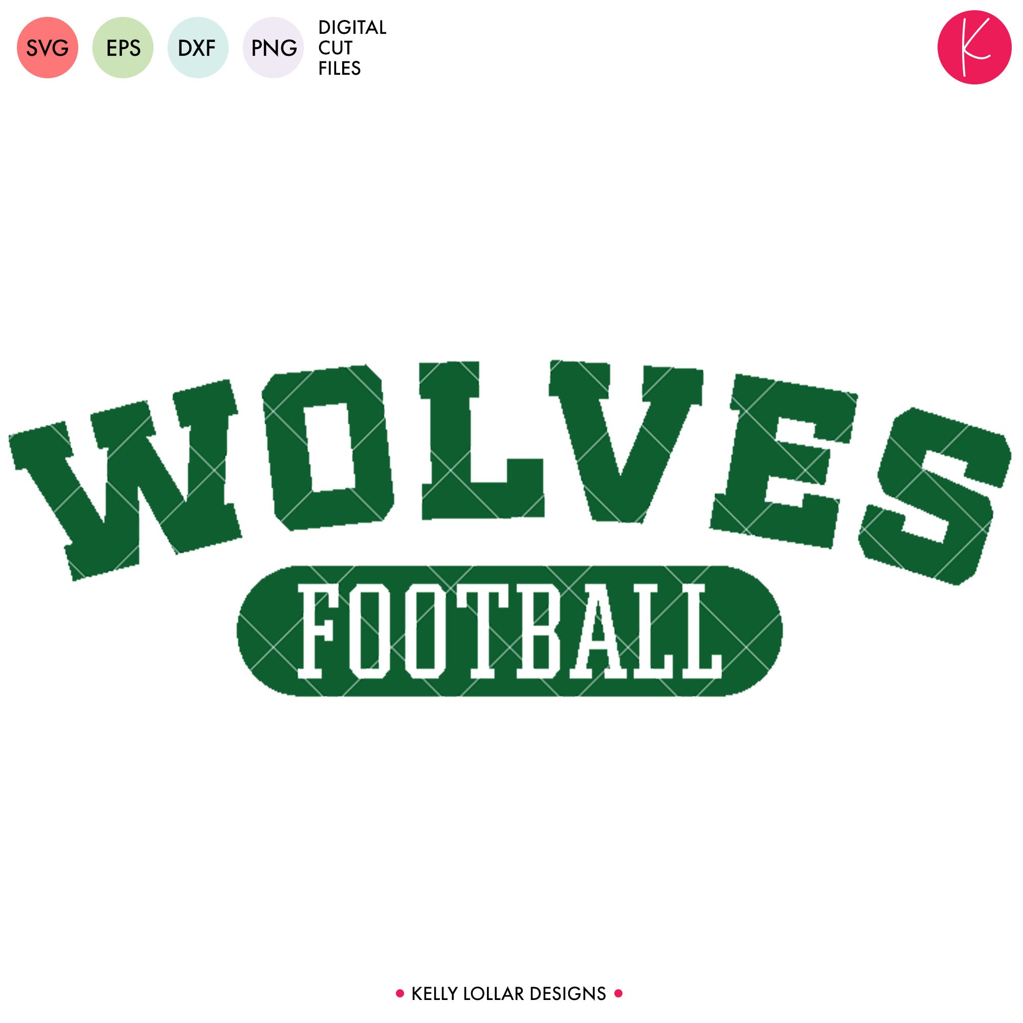 Wolves Football Bundle | SVG DXF EPS PNG Cut Files - Kelly Lollar Designs