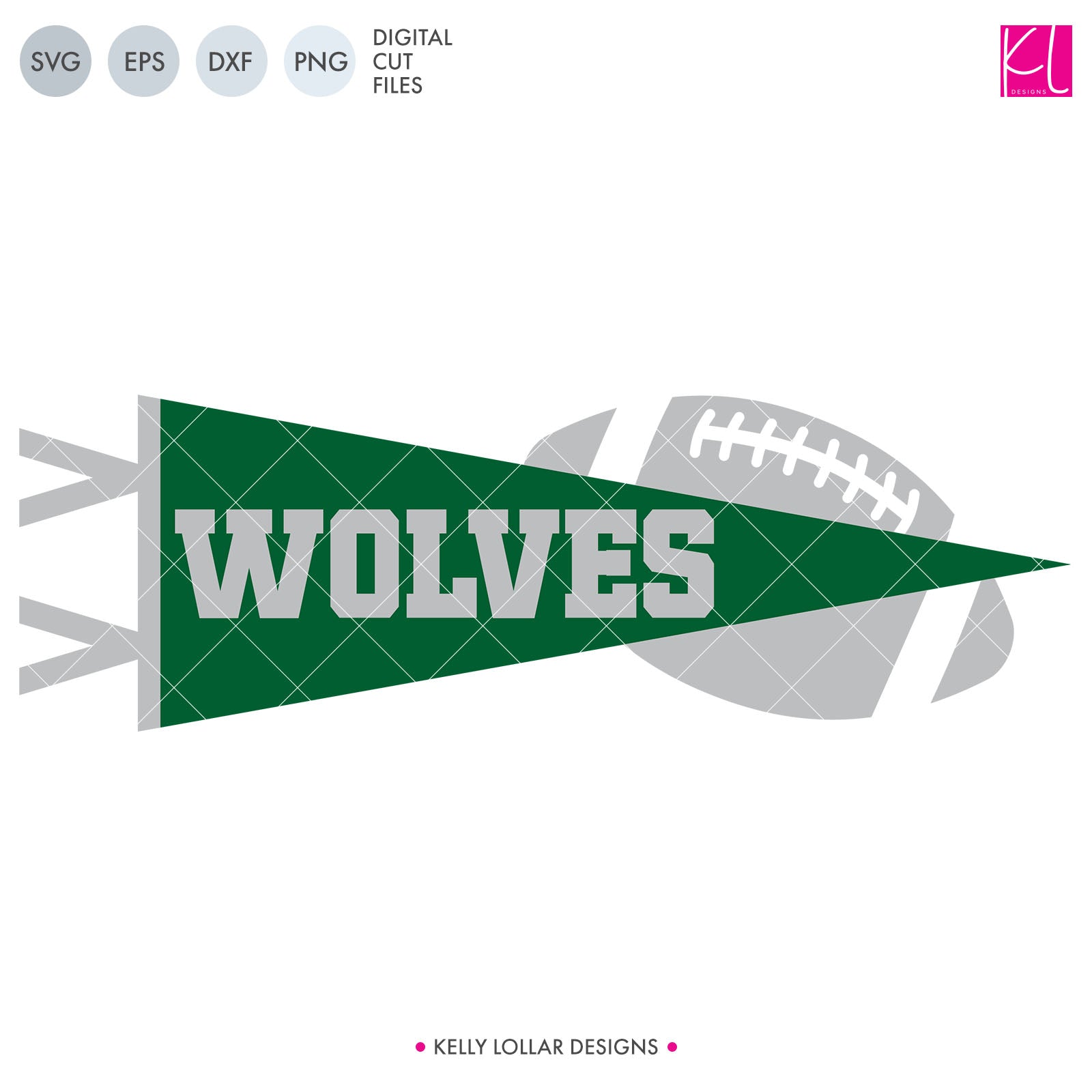 Wolves Football Svg Pattern Wolves Football Bundle | SVG DXF EPS PNG Cut Files - Kelly Lollar Designs