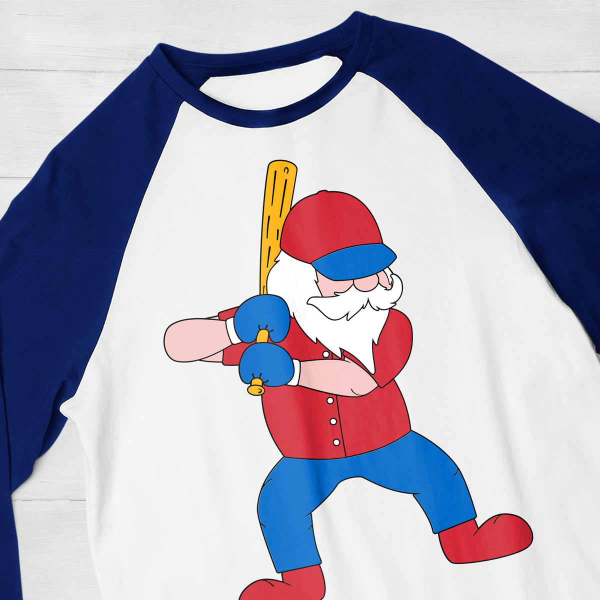 Cute Men&#39;s Christmas shirt using the Baseball Santa svg cut in team colors