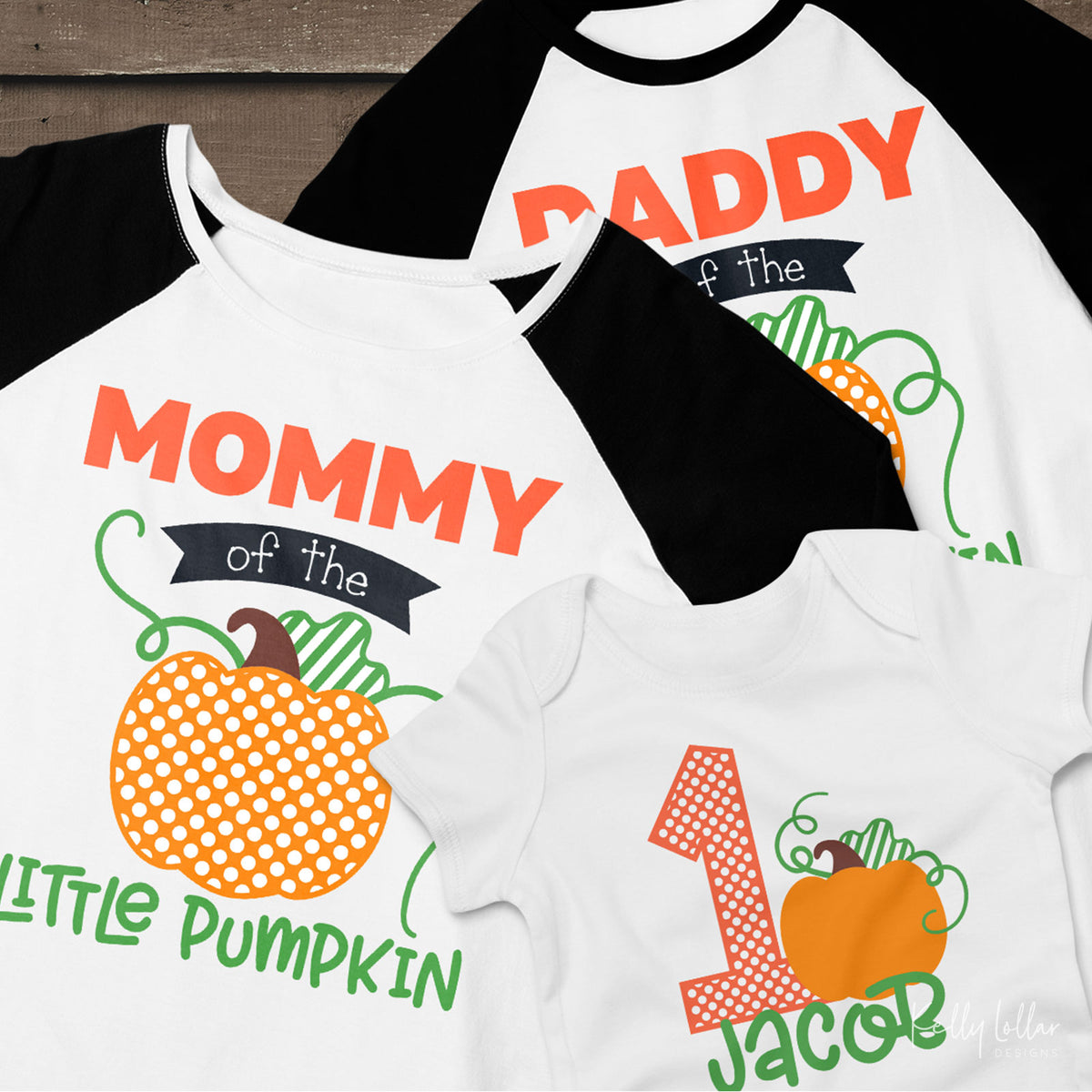 Little Pumpkin Birthday Set | Baby &amp; Toddler Fall Birthday Sets with Matching Mommy and Daddy Shirt Designs  | SVG DXF PNG Cut Files